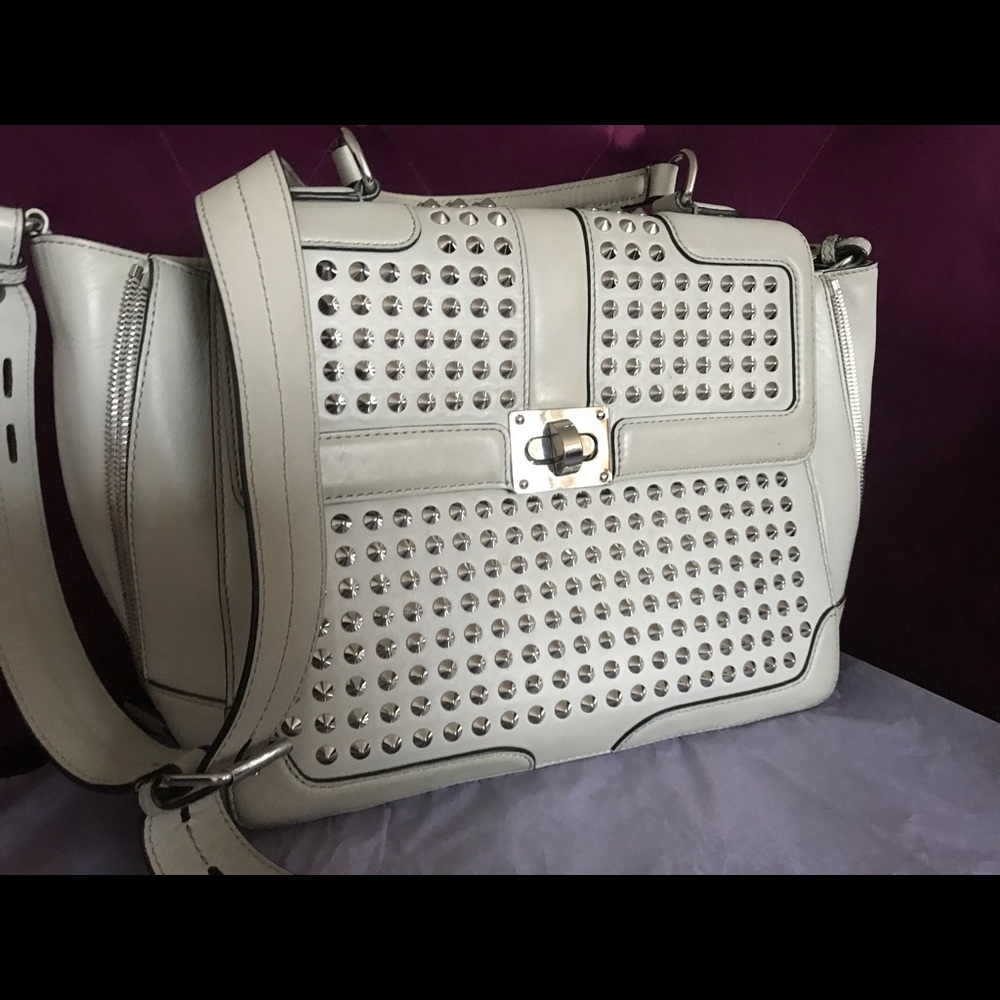 Studded Rebecca Minkoff grey bag